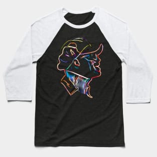 Stevie Wonder in Pop Art style Neon Glow effect Baseball T-Shirt